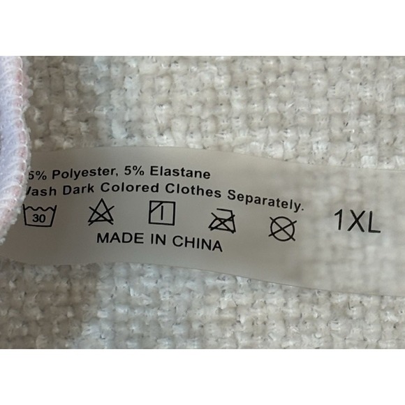 Pink Tankini Top Women's Size 1XL Peplum Adjustable Straps Ribbed Stretch V-Neck - Picture 6 of 7